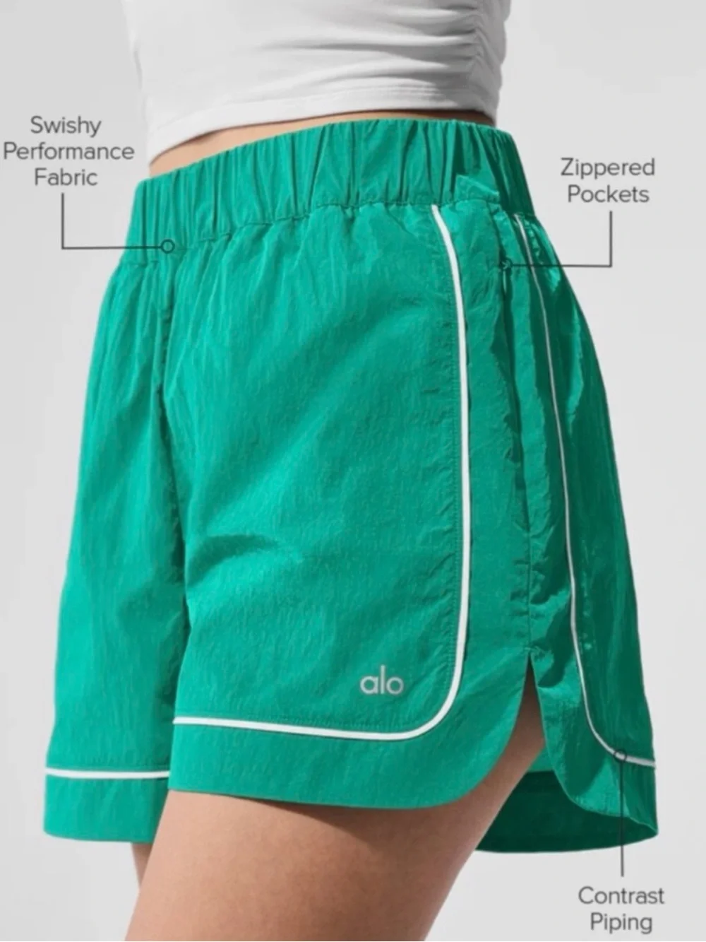 Green Piped Windbreaker Jacket